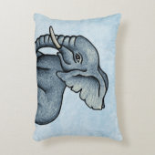 Elephant Blue Personalized Accent Pillow Accent Kussen (Voorkant(Verticaal))