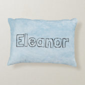 Elephant Blue Personalized Accent Pillow Accent Kussen (Achterkant)