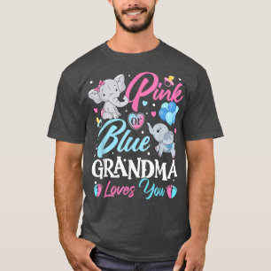 Elephant Blue Pink Grandma houdt van je zwangersch T-shirt