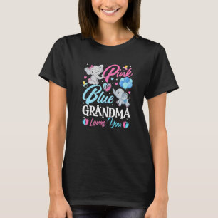 Elephant Blue Pink Grandma houdt van je zwangersch T-shirt