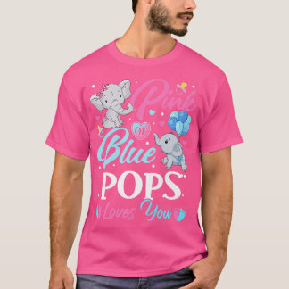 Elephant Blue Pink POPPEN houden van je zwangersch T-shirt
