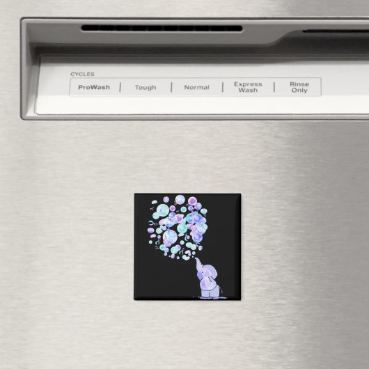 Elephant Blue Purple Balloons Suicide Prevention A Magneet (Insitu (Vaatwasser))