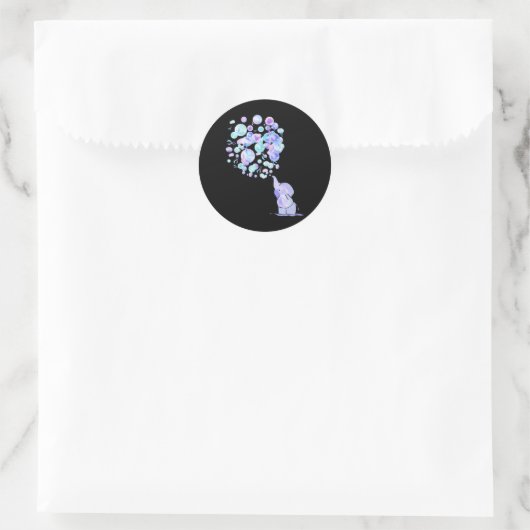 Elephant Blue Purple Balloons Suicide Prevention A Ronde Sticker (Tas)