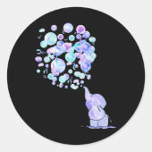 Elephant Blue Purple Balloons Suicide Prevention A Ronde Sticker (Voorkant)