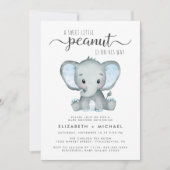 Elephant Blue Waterverf Baby Boy Couples Kaart (Voorkant)