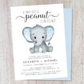 Elephant Blue Waterverf Baby Boy Couples Kaart