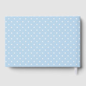 Elephant, Blue Waterverf Flowers, First Birthday Gastenboek (Achterkant)