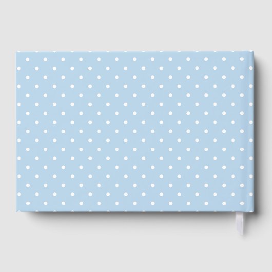 Elephant, Blue Waterverf Flowers, First Birthday Gastenboek (Achterkant)