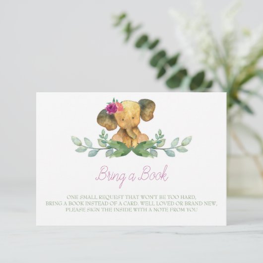 Elephant Book for Baby Insert Informatiekaartje (Staand voorkant)