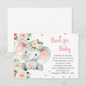 Elephant Book for Baby Notitiekaartje (Voorkant / Achterkant)