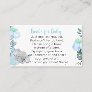 Elephant Books for Baby Boy Cards Visitekaartje