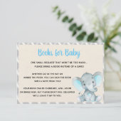 Elephant Books for Baby Card Boy Blue Informatiekaartje (Staand voorkant)
