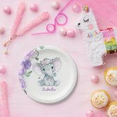 Elephant Bord for Baby shower, Birthday, paars (Feest)