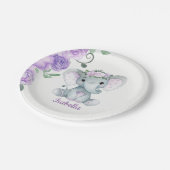 Elephant Bord for Baby shower, Birthday, paars (Gekanteld)