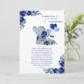 Elephant Boy Baby shower Bedankkaart (Staand voorkant)