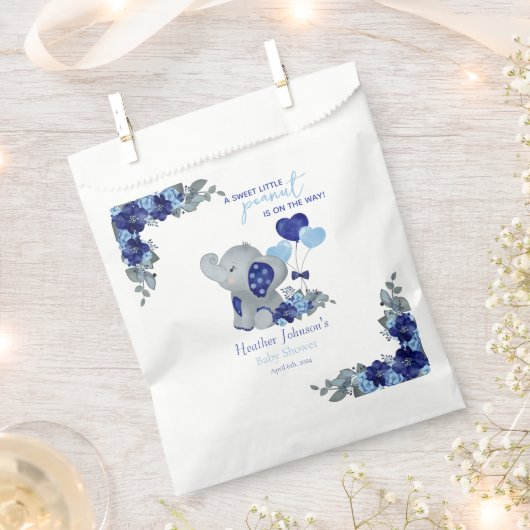 Elephant Boy Baby shower Bedankzakje (Geknipt)