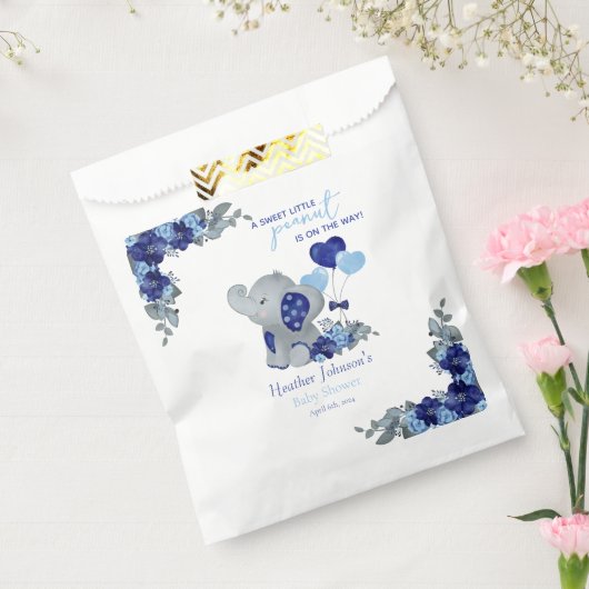 Elephant Boy Baby shower Bedankzakje (Gezegeld)