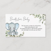 Elephant Boy Baby shower Books for Baby Informatiekaartje (Voorkant)