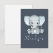 Elephant Boy Baby shower Dank je wel Bedankkaart (Voorkant / Achterkant)
