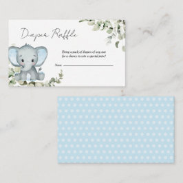 Elephant Boy Baby shower Diaper Raffle Informatiekaartje