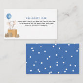 Elephant Boy Baby shower door Mail Enclosure Kaart (Voorkant / Achterkant)