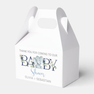 Elephant boy baby shower gunt de doos, behandelt d bedankdoosjes