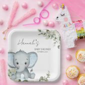 Elephant Boy Baby shower Papieren Bordje (Feest)