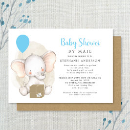 Elephant Boy Baby shower per mail Kaart