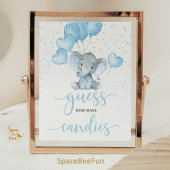 Elephant Boy Baby shower Safari Olifant Poster