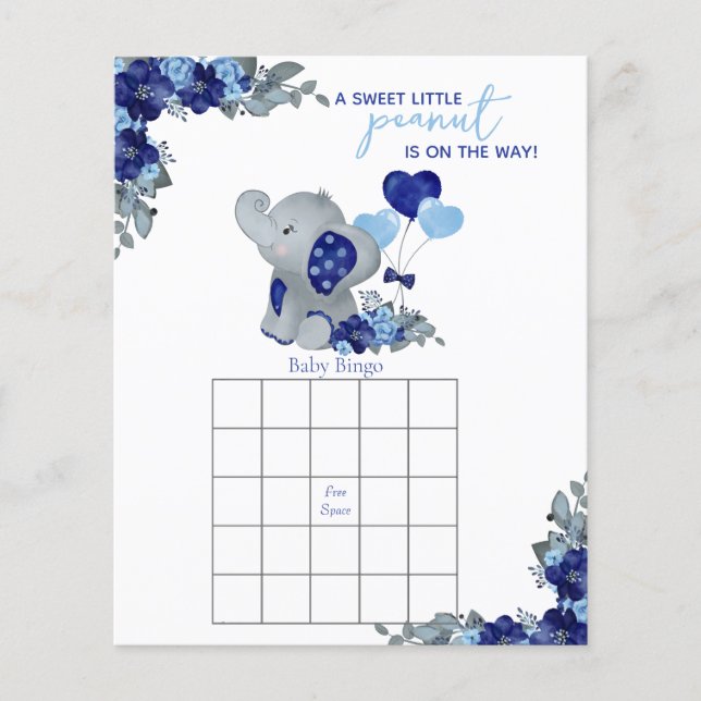 Elephant Boy Baby shower spel (Voorkant)