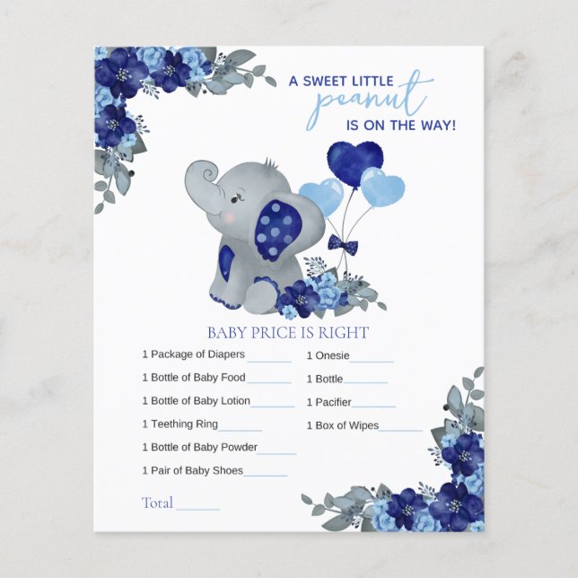 Elephant Boy Baby shower spel (Voorkant)