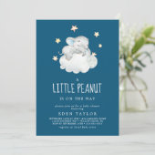 Elephant Boy | Baby shower van de Navy Little Pean Kaart (Staand voorkant)