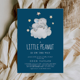 Elephant Boy | Baby shower van de Navy Little Pean Kaart