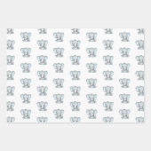 Elephant Boy Baby shower Wrapping Paper Sheets (Voorkant)