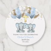 Elephant Boy Balloons Baptisme Dank je Labels geve (Voorkant)