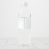 Elephant Boy Blue Greenery Baby shower Waterfles Etiket (Achterkant)