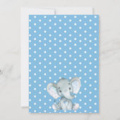 Elephant Boy drive by Baby shower Invitation Kaart (Achterkant)
