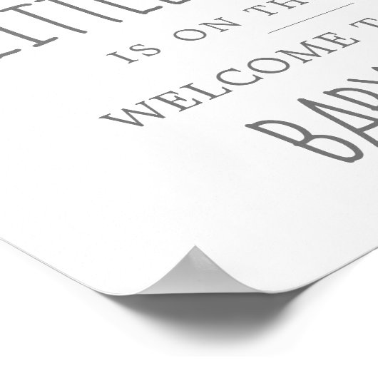 Elephant Boy Little Peanut Baby shower Welcome Poster (Hoek)