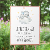 Elephant Boy Little Peanut Baby shower Welcome Poster