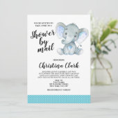 Elephant Boy Shower per post Cute Kaart (Staand voorkant)
