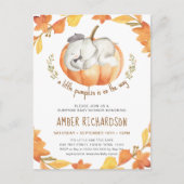 Elephant Boy Surprise Baby shower herfstpompoen Uitnodiging Briefkaart (Voorkant)