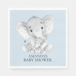 Elephant Boys Baby shower Papieren servetten