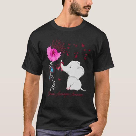 Elephant Brain Aneurysm Awareness - Brain Aneurysm T-shirt (Voorkant)