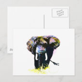 Elephant Briefkaart (Voorkant / Achterkant)
