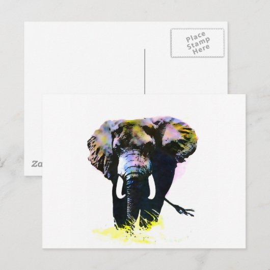 Elephant Briefkaart (Voorkant / Achterkant)