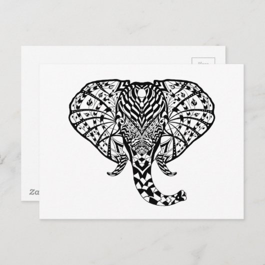 Elephant Briefkaart (Voorkant / Achterkant)