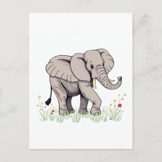 Elephant Briefkaart (Voorkant)
