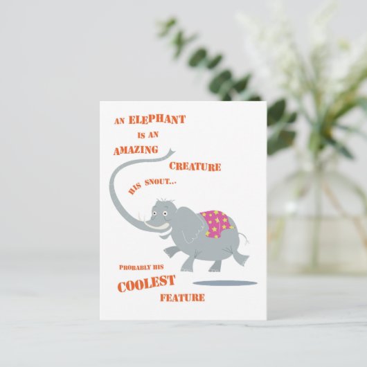 Elephant briefkaart (Staand voorkant)