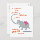 Elephant briefkaart (Voorkant / Achterkant)