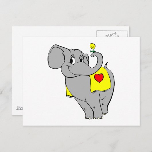 Elephant Briefkaart (Voorkant / Achterkant)